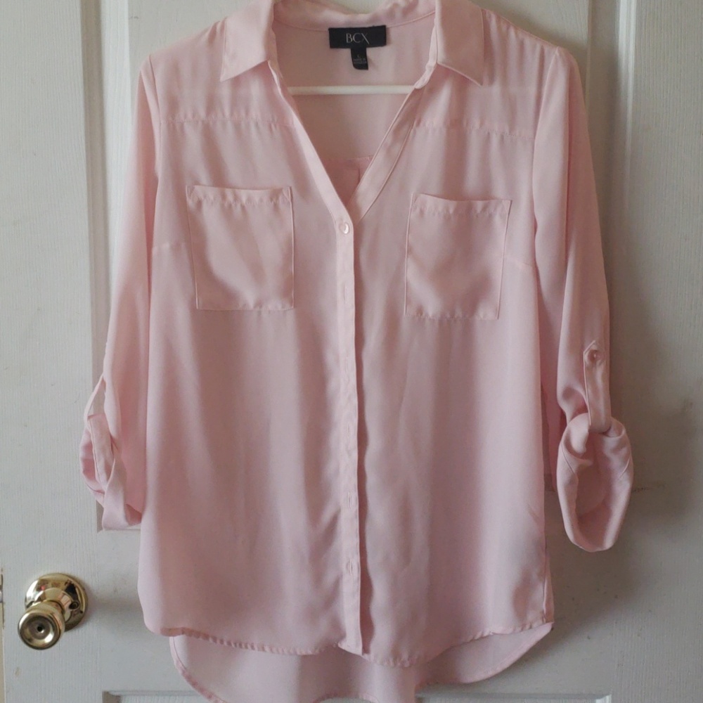 Light pink button up